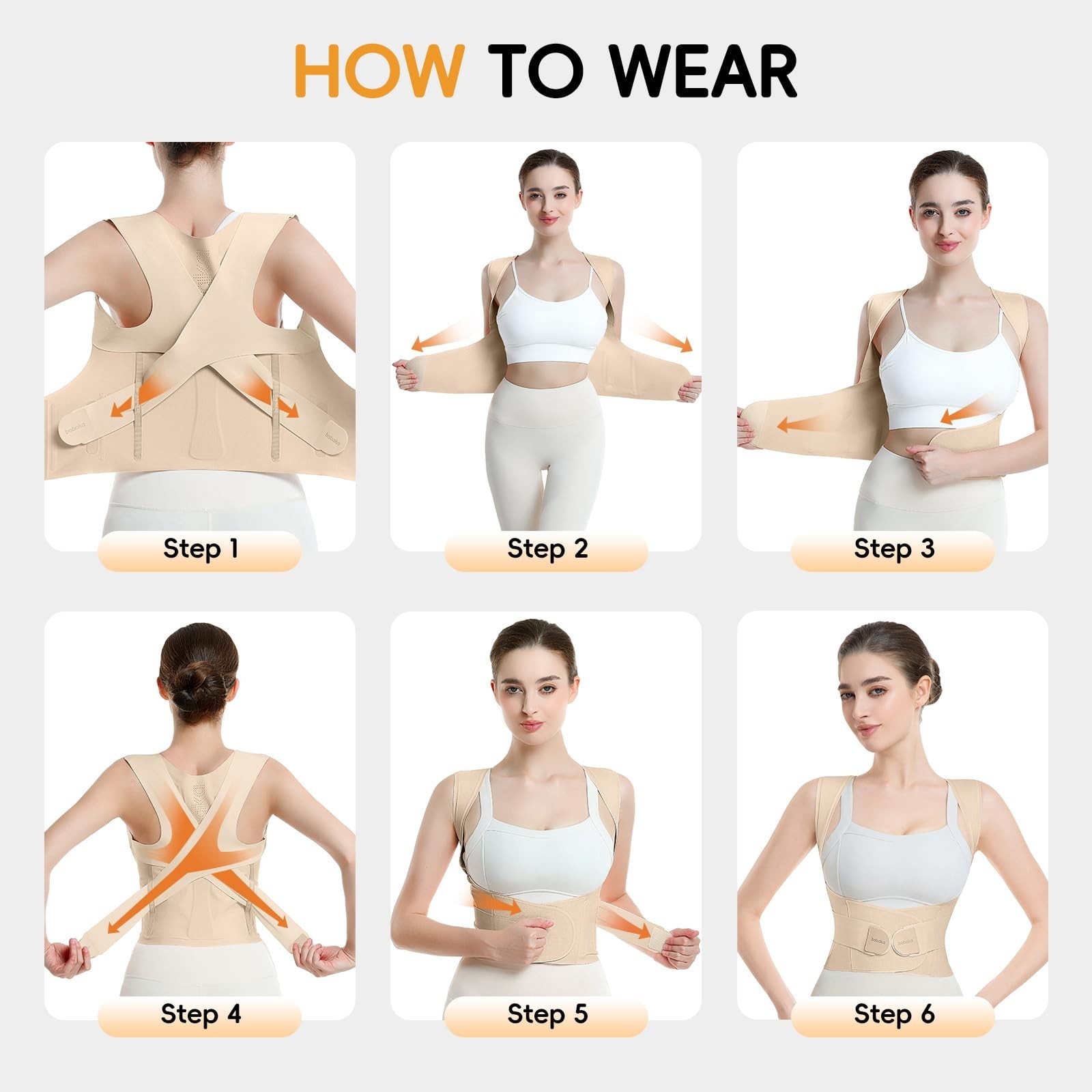 Invisible Lightweight Posture Corrector for Women – Adjustable Back Brace for Pa