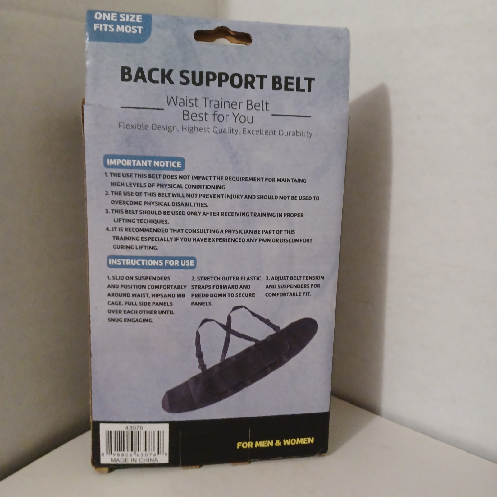 Curad Back Support Universal and Back Support Belt Waist Trainer