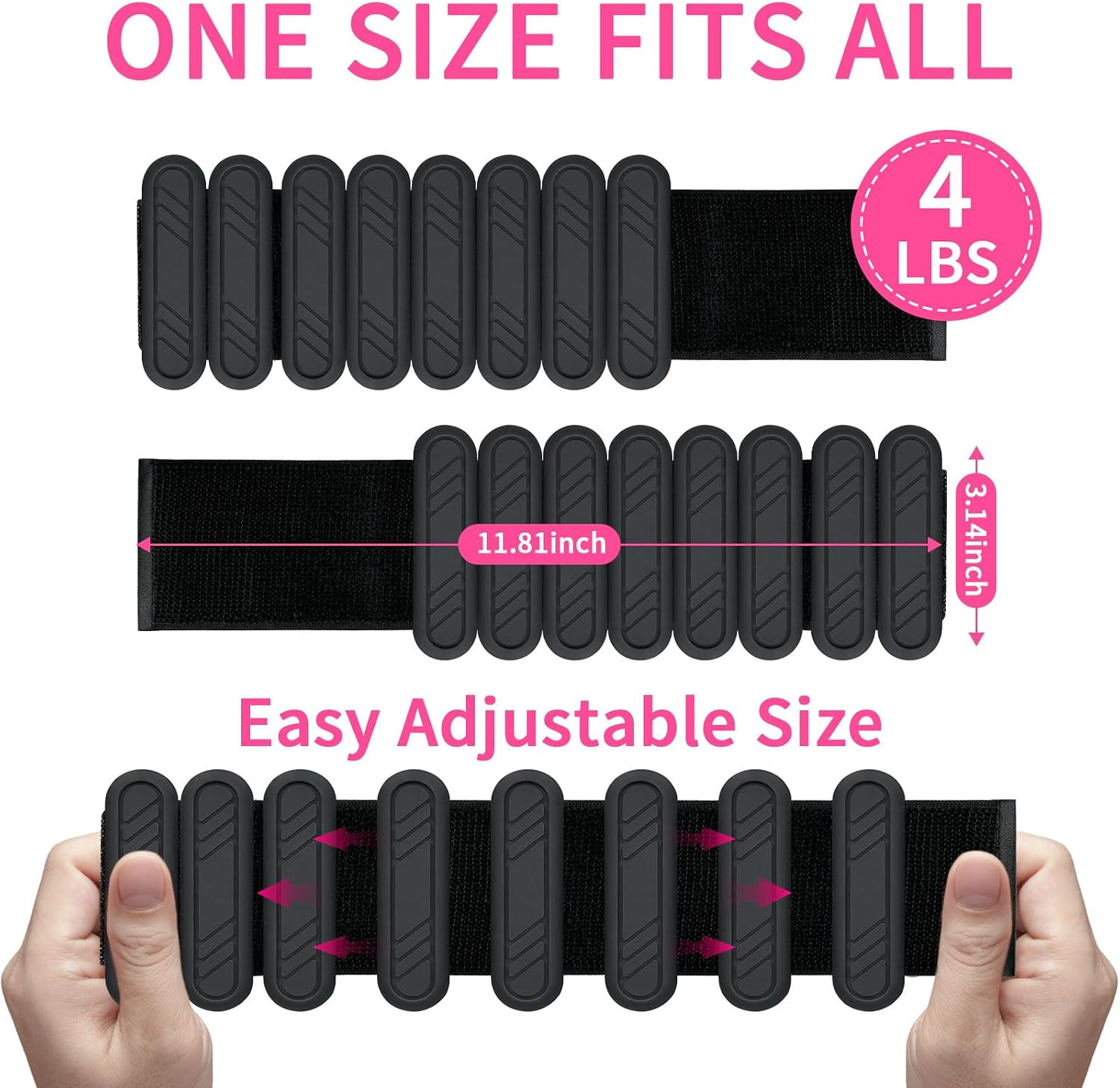 Wrist & Ankle Weights for Women, Adjustable Weights for Leg & Arm,Wearable Ankle