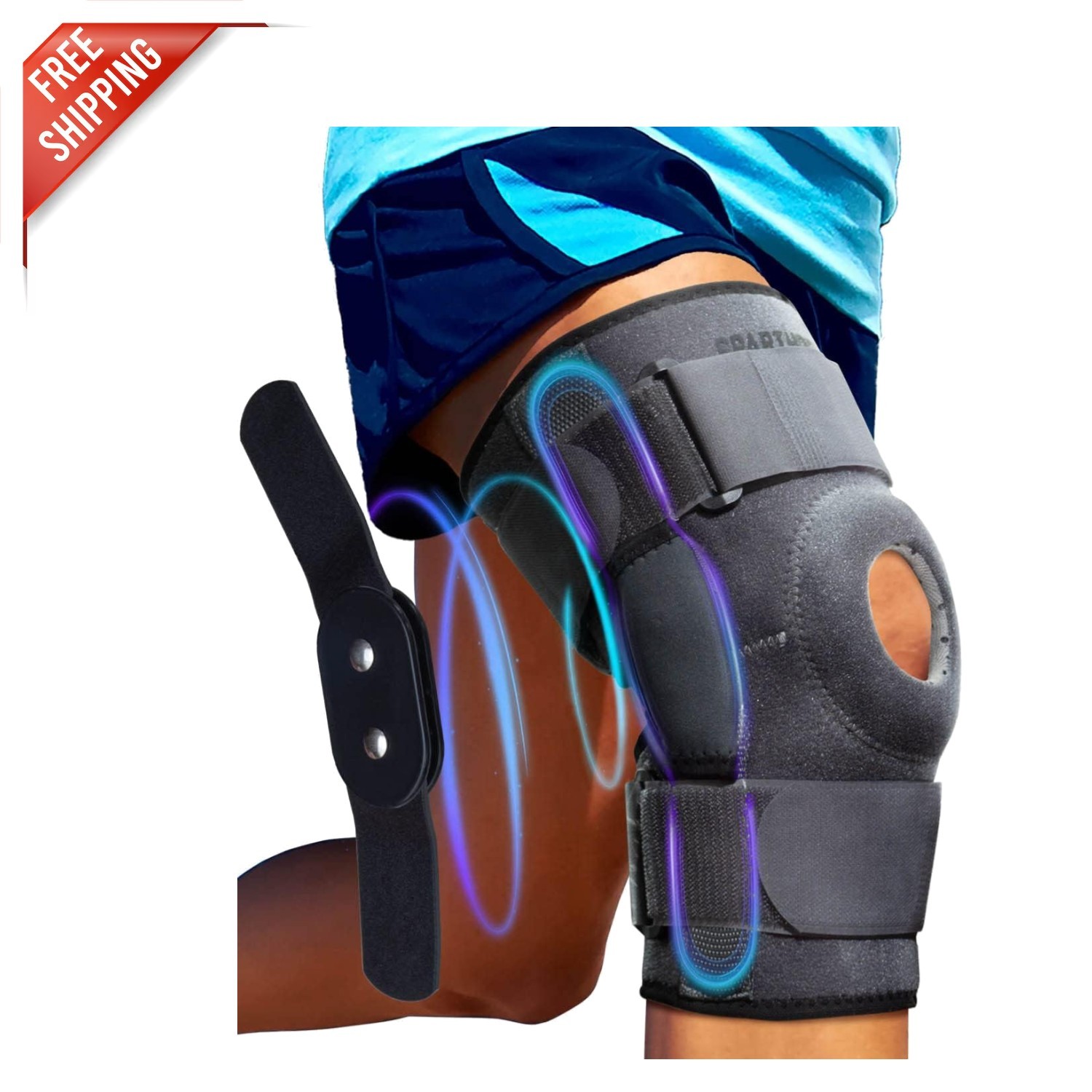 Dual Stabilizer Knee Brace – Unisex Support for Arthritis & Injury Recovery