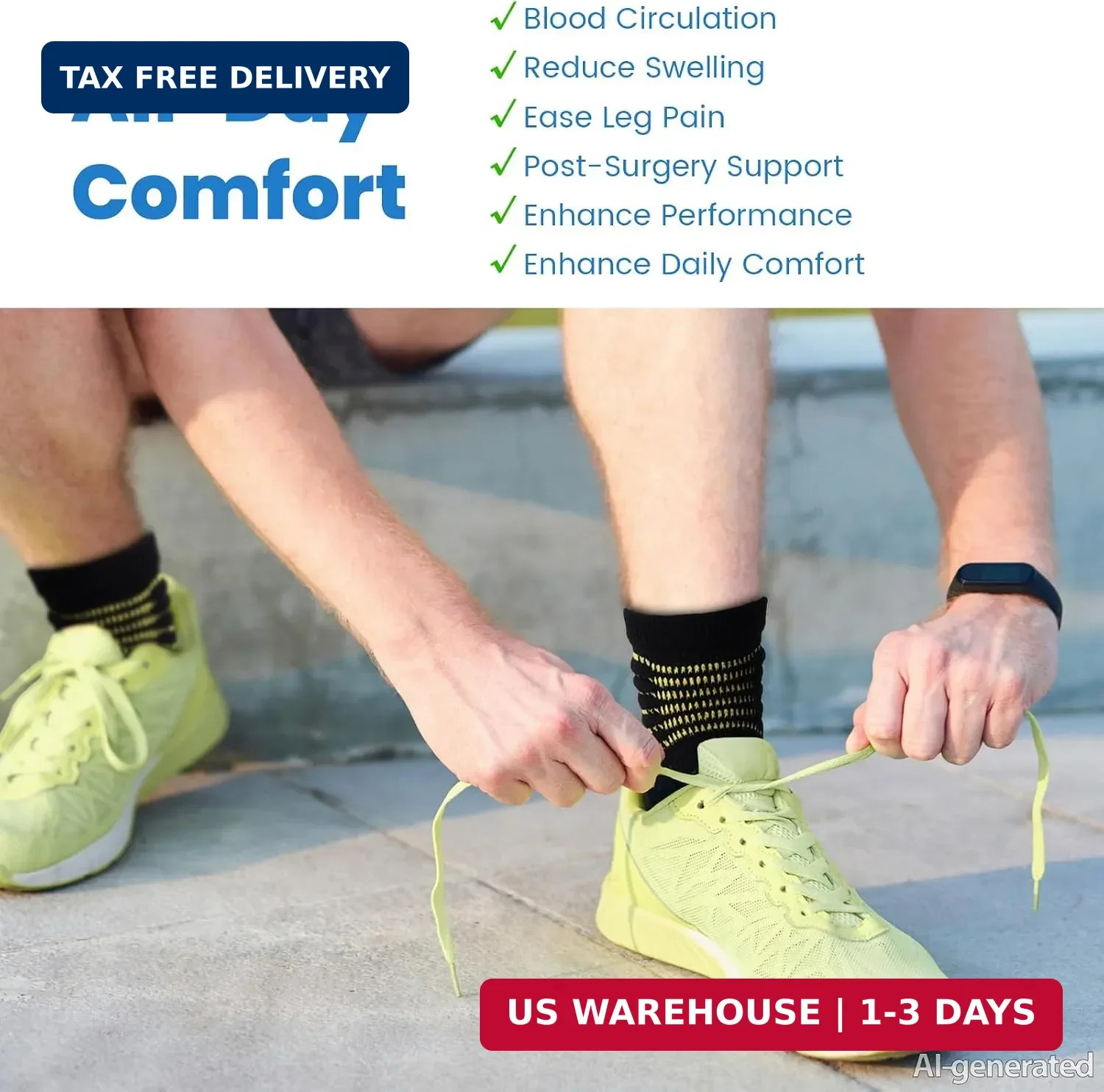 IRAMY Ankle Compression Socks for Women Men Plantar Fasciitis Relief 3/5 Pairs C