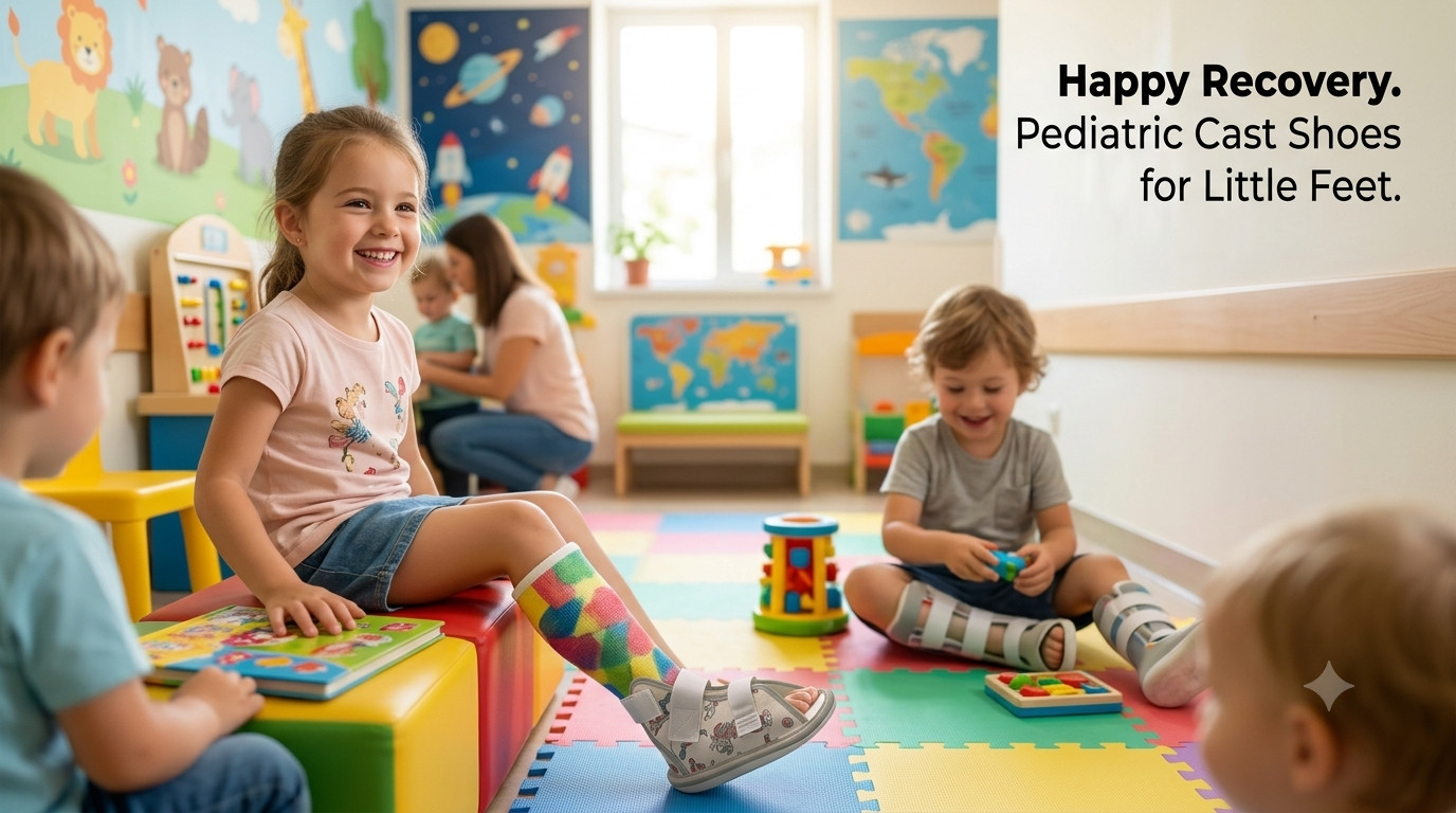 Pediatric Cast Shoe With a Strap Contact Closure – 1 Pc only (not pair)