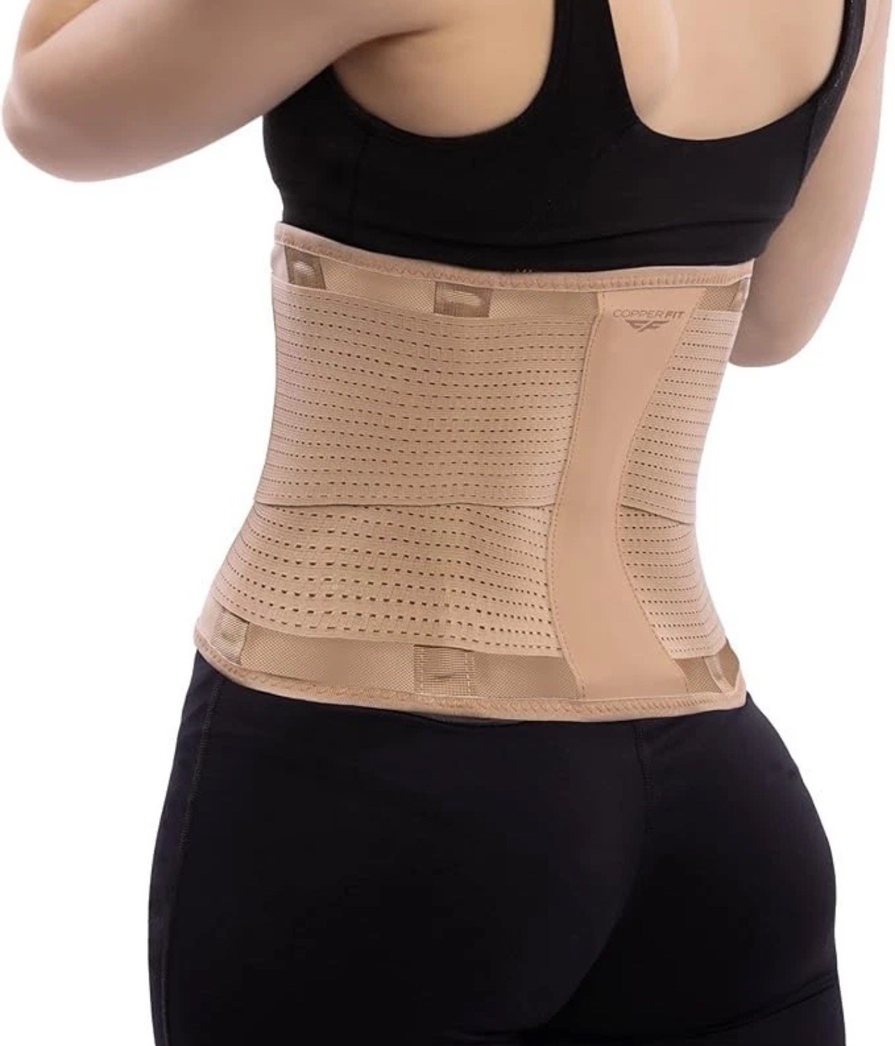 Copper Infused Fit Core/Waist Shaper Back Support S/M 26″-34″ Beige