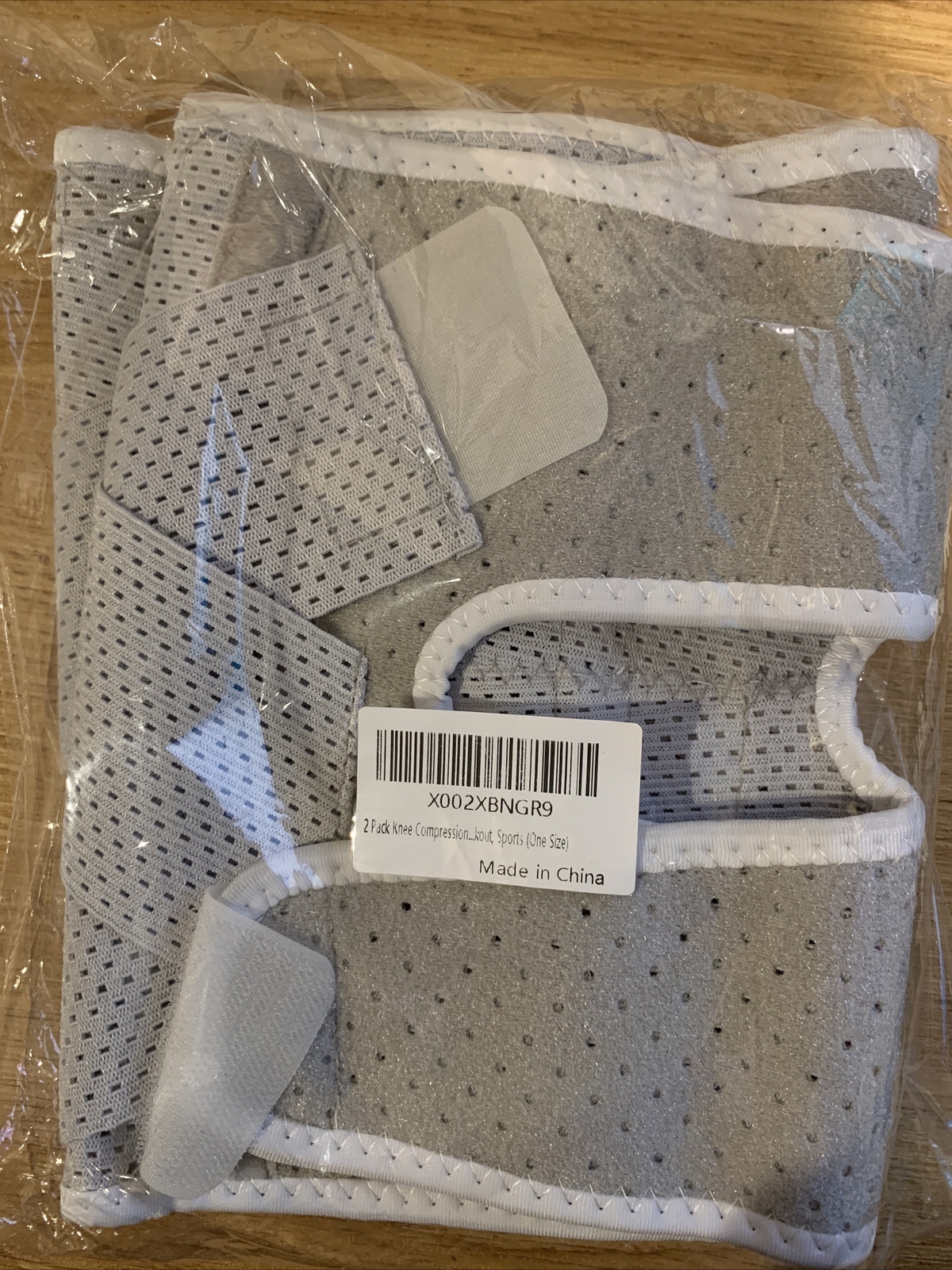 2 Pack Knee Compression Sleeve Brace for Men & Women One Size Gray NEW