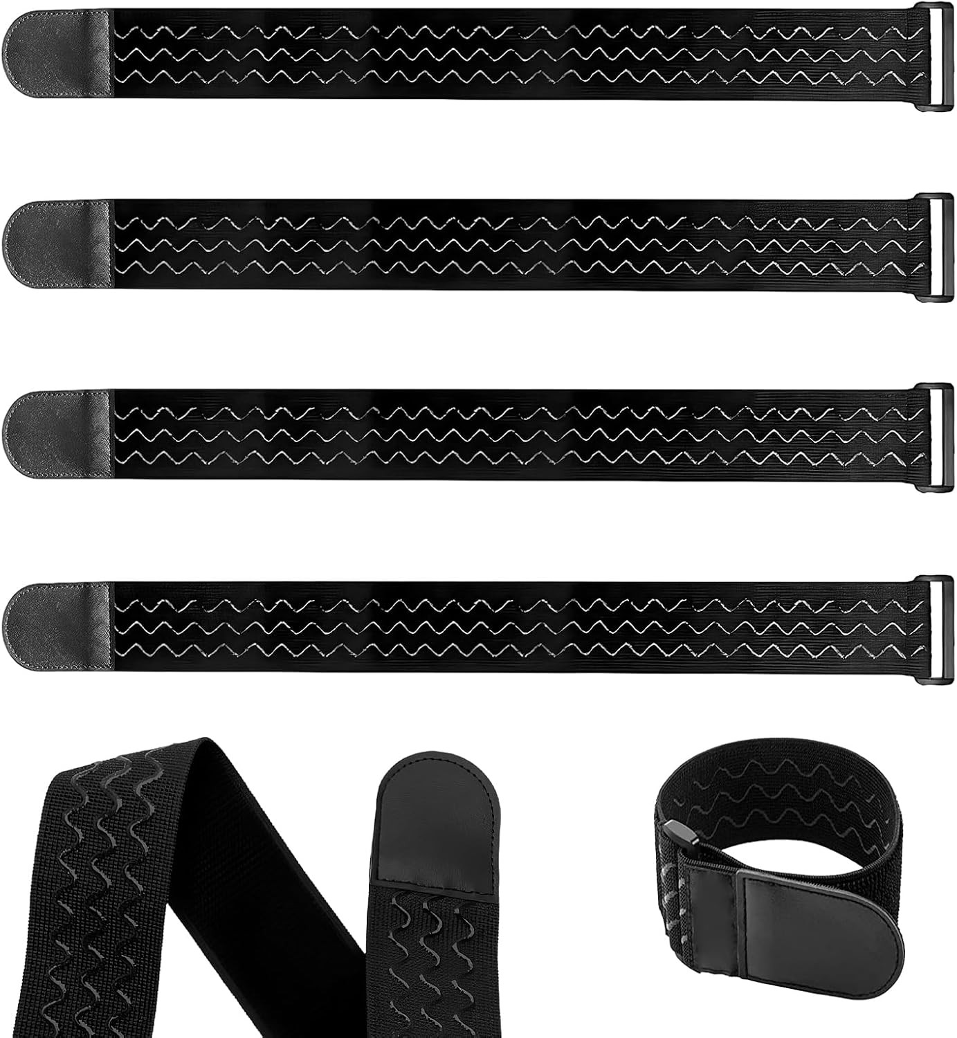 4 Pack Adjustable Boot Straps for Cowboy Boots,Non-Slip Elastic Pant Leg Straps