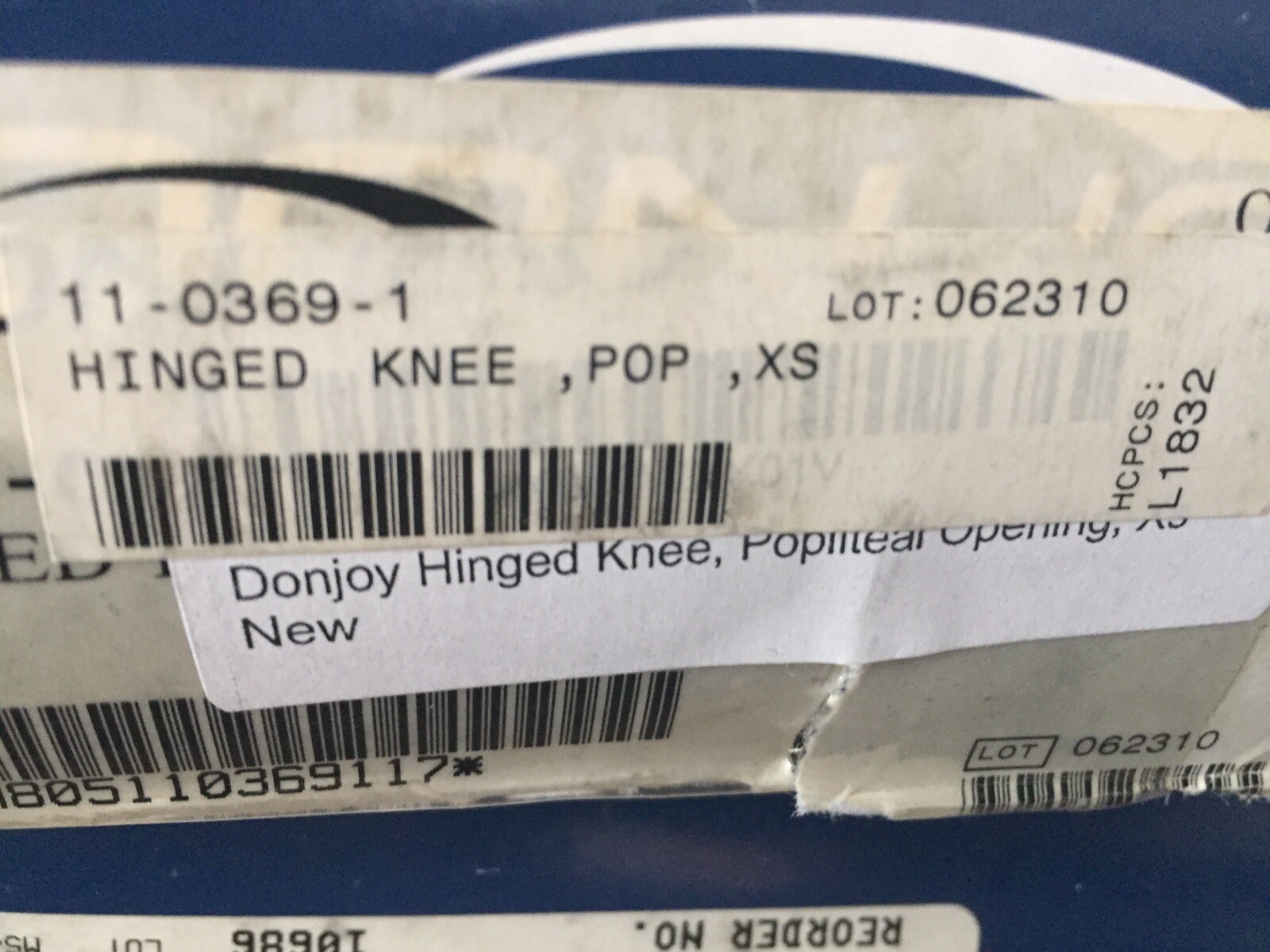 Donjoy DJO Hinged Knee Brace, Open Pop, XSmall, 11-0369-1
