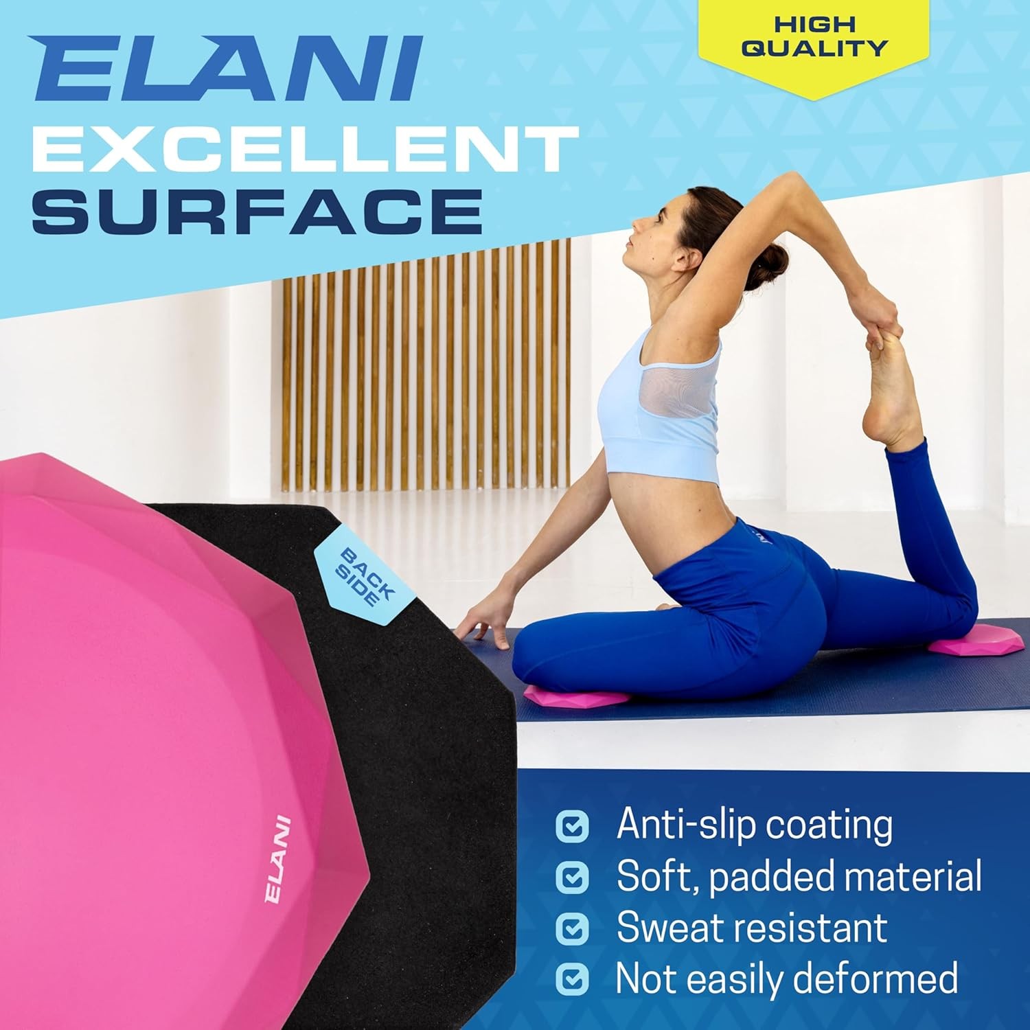 Extra Thick Knee Pad Cushions for Pilates – 2 Pack, Comfortable Support