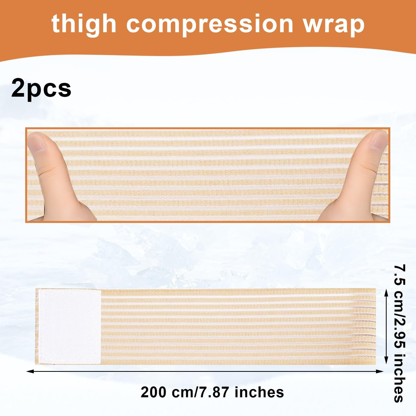 2 PCS Thigh Hamstring Compression Sleeve, Adjustable Thigh Compression Wraps For