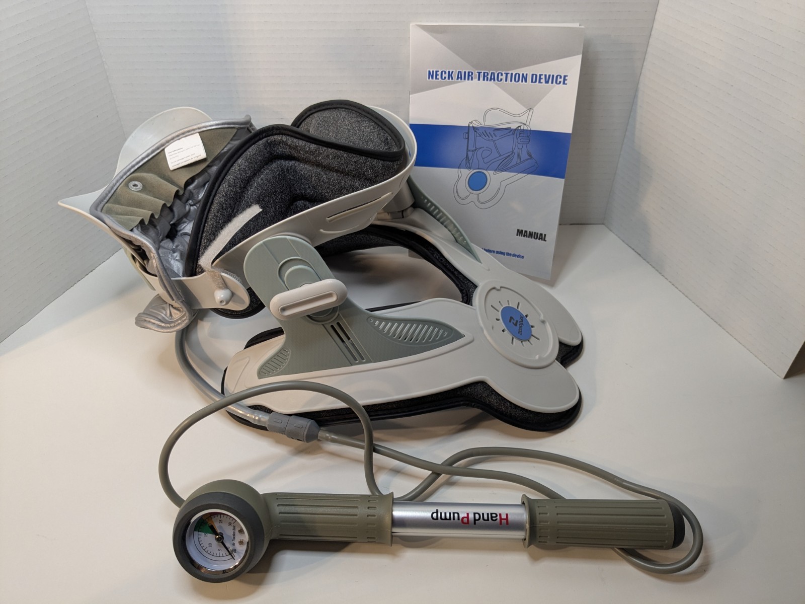 Cervical Neck Traction Device (Adjustable, Inflatable, Pain Relief) New In Box