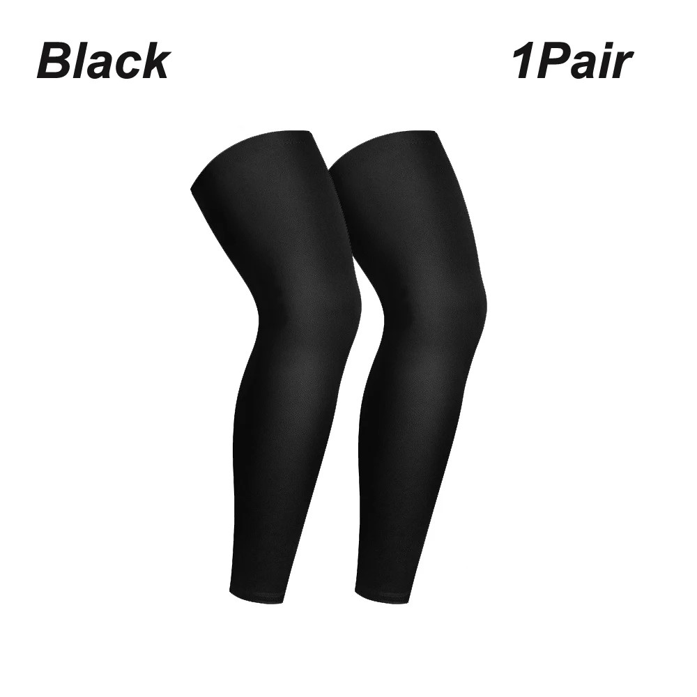 1pair Sports Compression Leg Sleeve Full Length Leg Sleeves Sports Cycling Leg S