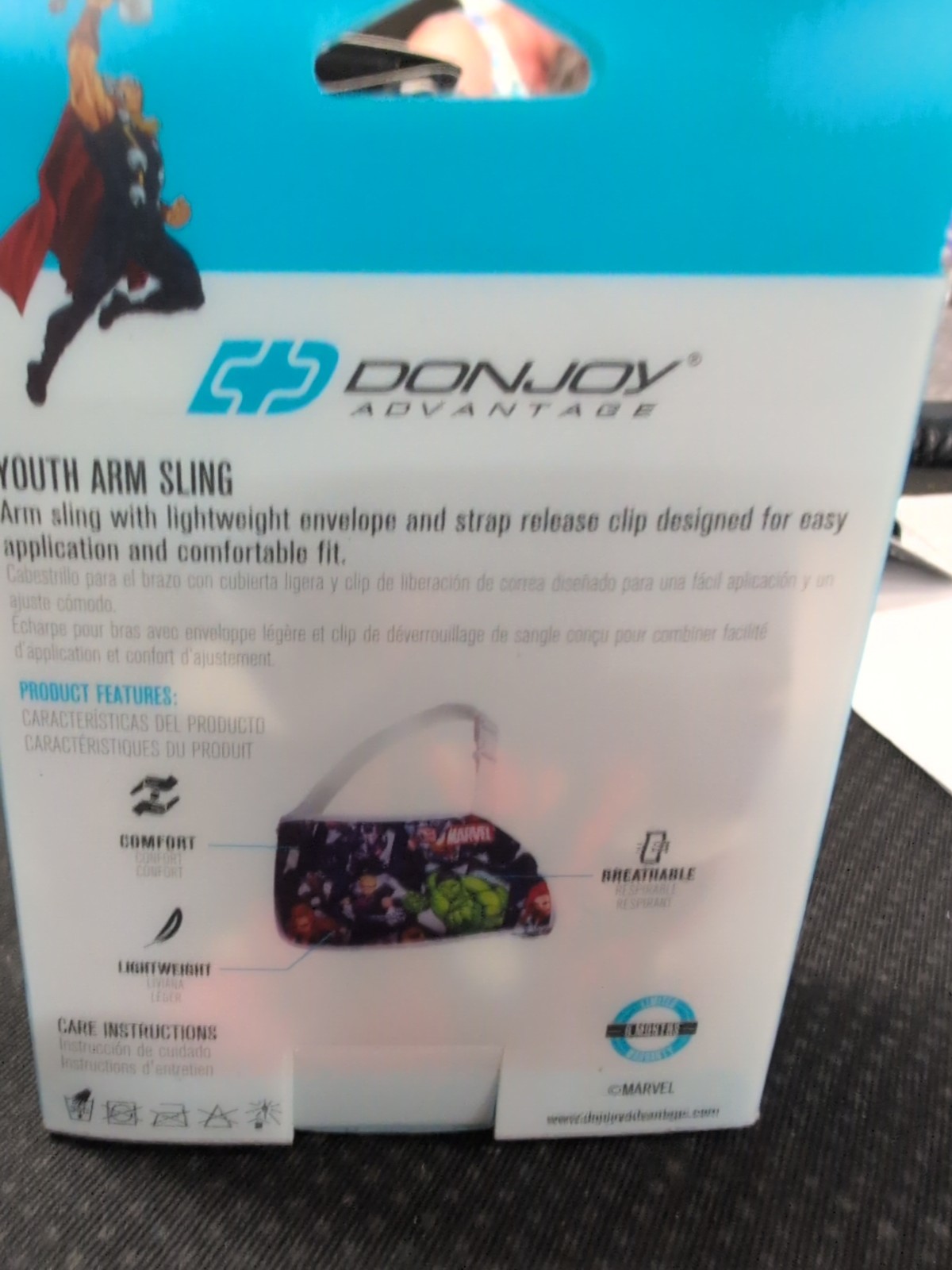 NEW DonJoy Marvel Avengers YOUTH Adjustable Arm Sling W/ Release Clip
