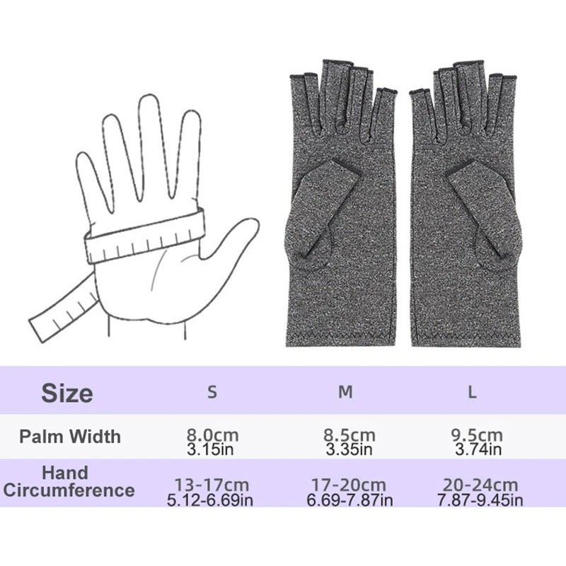 Medical Arthritis Gloves Compression Copper Pain Relief Hand Wrist Support Brace