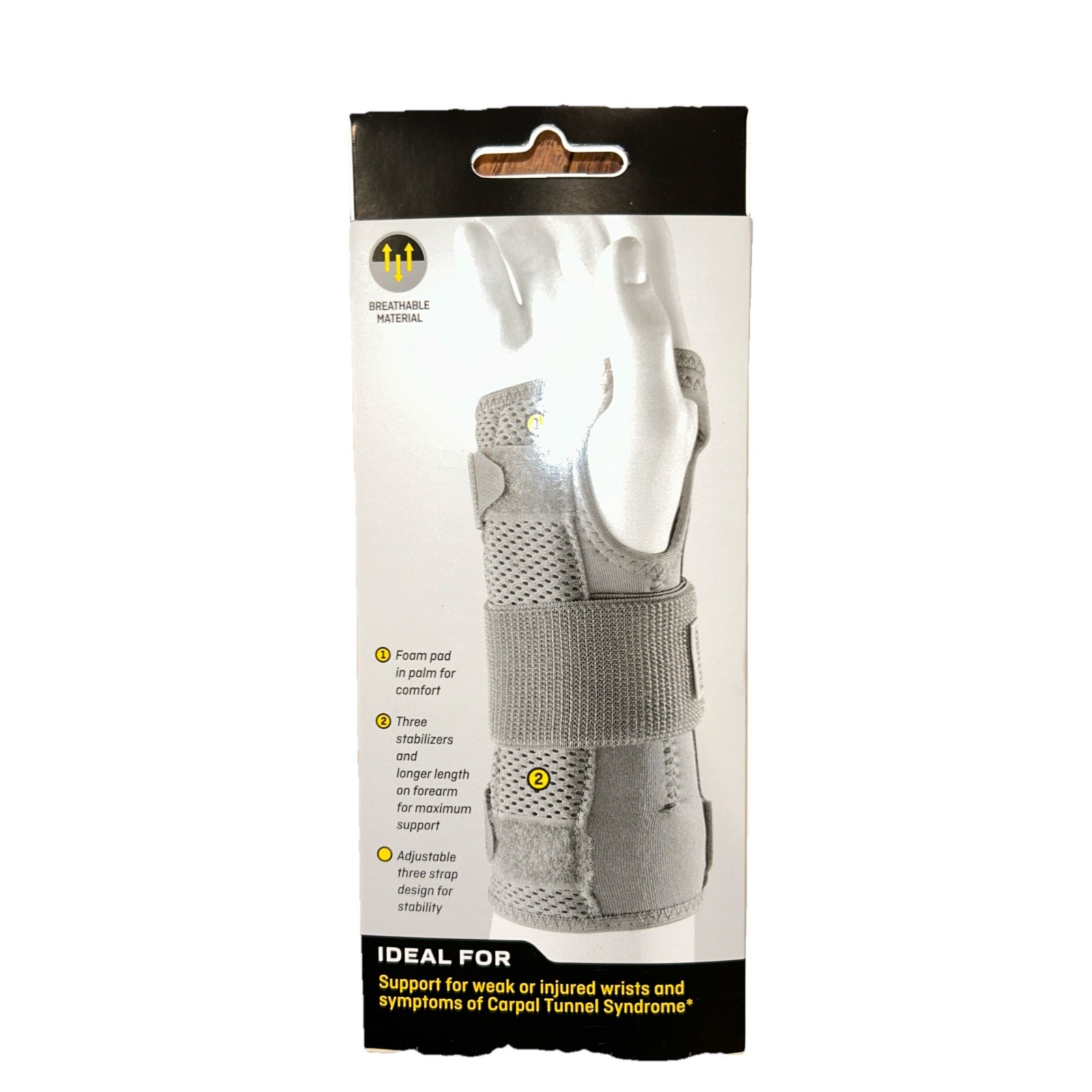 Futuro Wrist Right Hand Deluxe Stabilizer Adjustable Size Firm Support NEW