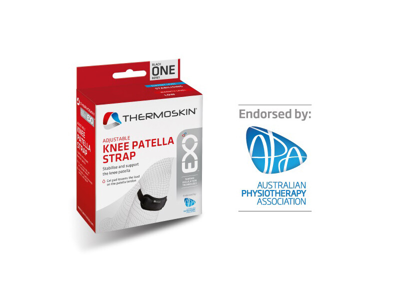 Thermoskin Exo Adjustable Knee Patella Strap Stabilise & Support Patella BLACK