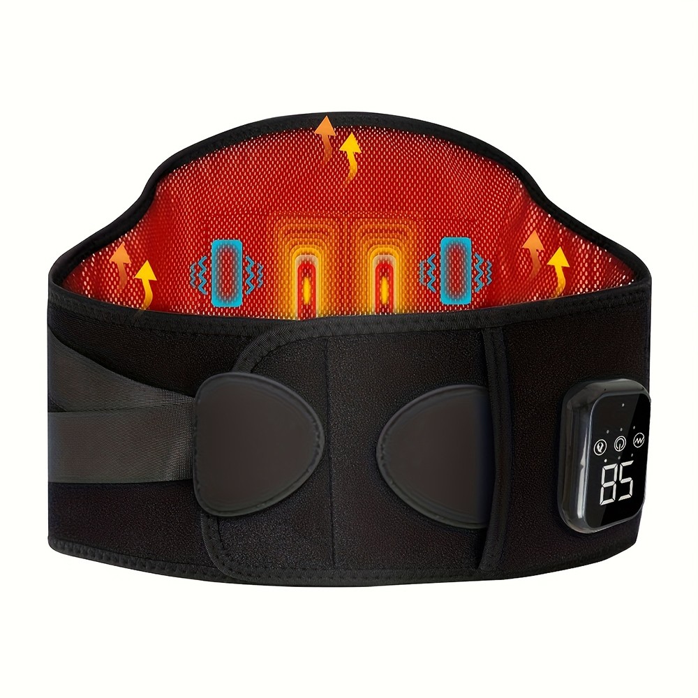 Cordless Heated Back Brace for Lower Back, Herniated Disc, Scoliosis Pain Relief