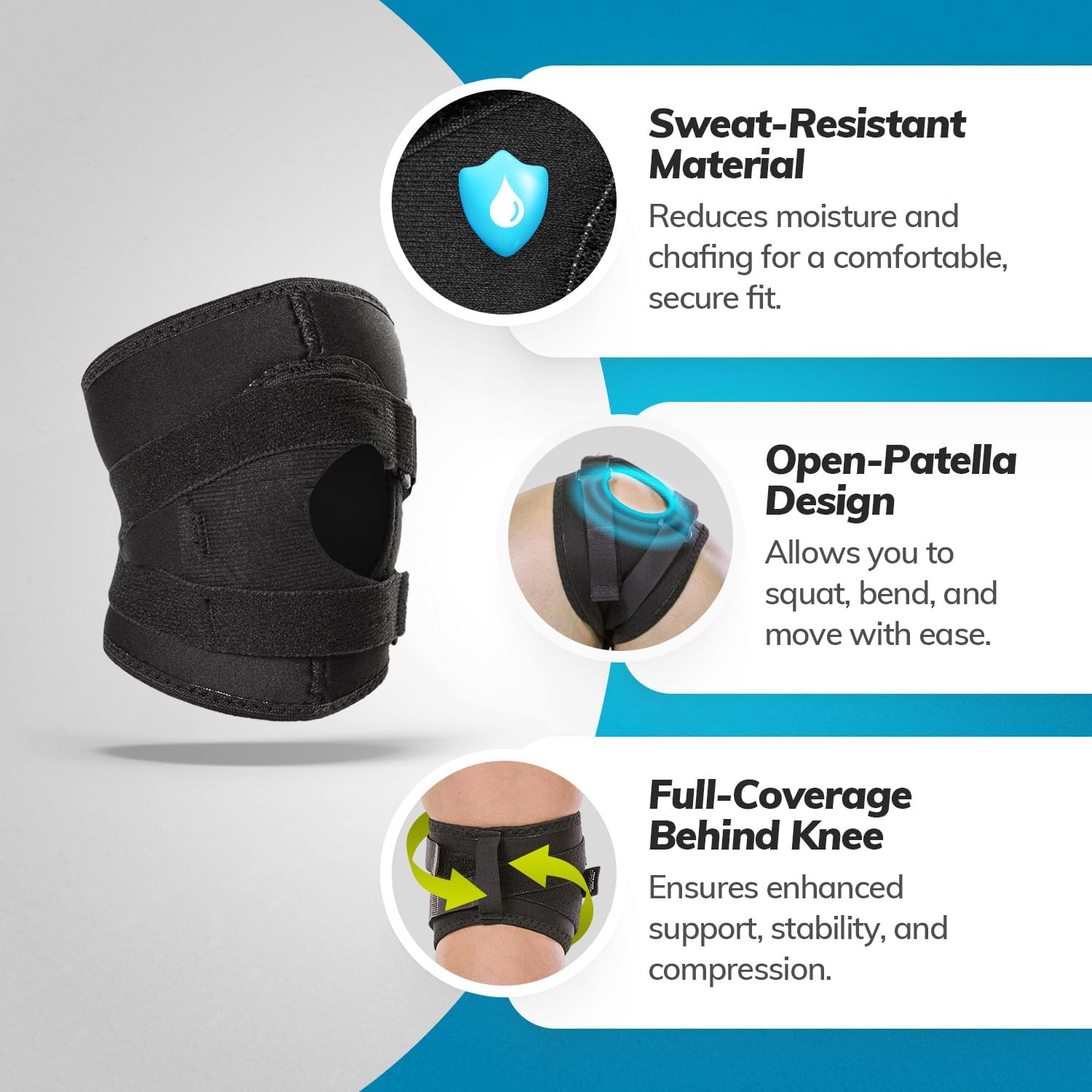 XXL Patellar Tracking Knee Brace – Support for Dislocation, Tendonitis, Injuries