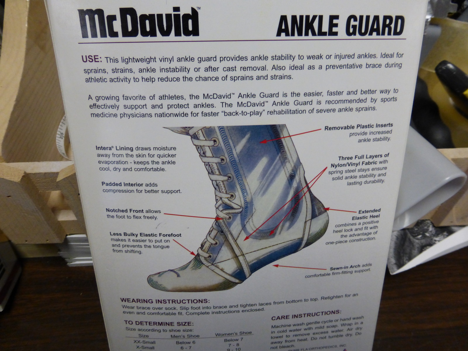 MCDAVID ANKLE GUARD ANKLE SUPPORT WHITE PROFESSIONAL GRADE, LOWEST PRICE