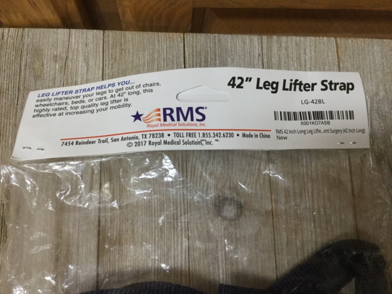 RMS 42″ Black Adjustable Leg Lifter Straps Royal Medical Solutions