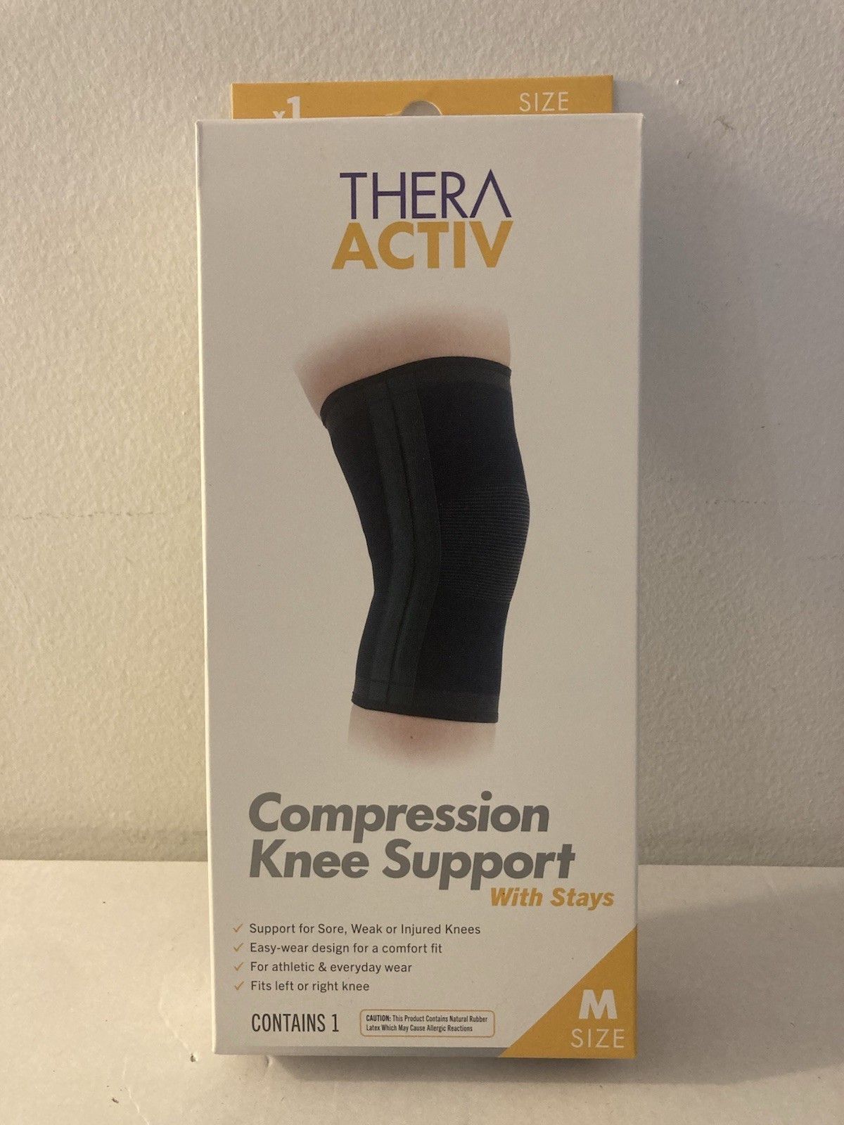 Thera Activ Compression Knee Support with Stays Size Medium New