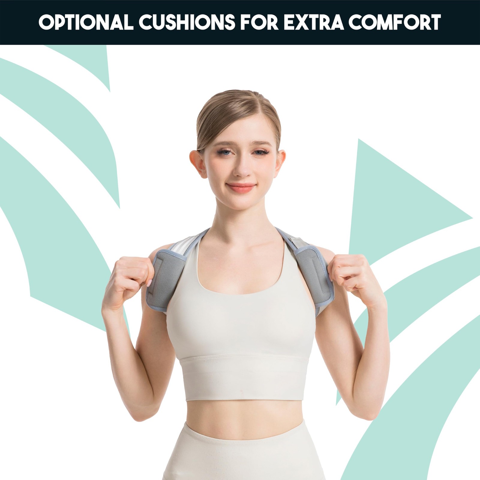 Actirun Shoulder Posture Corrector & Straps for Medium, Gray