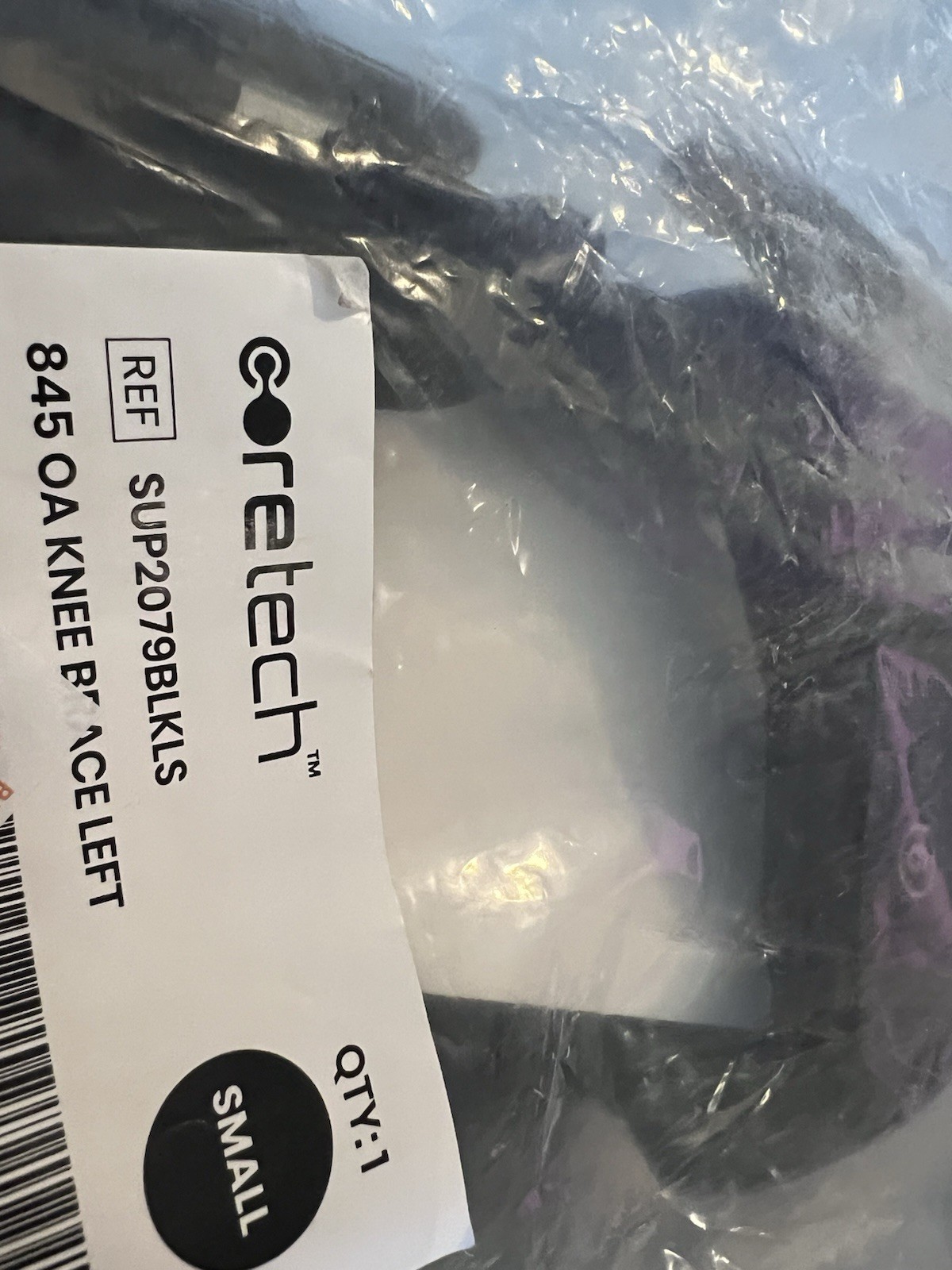Coretech Dual 845 OA Knee Brace LEFT SMALL SUP2079BLKLS NEW