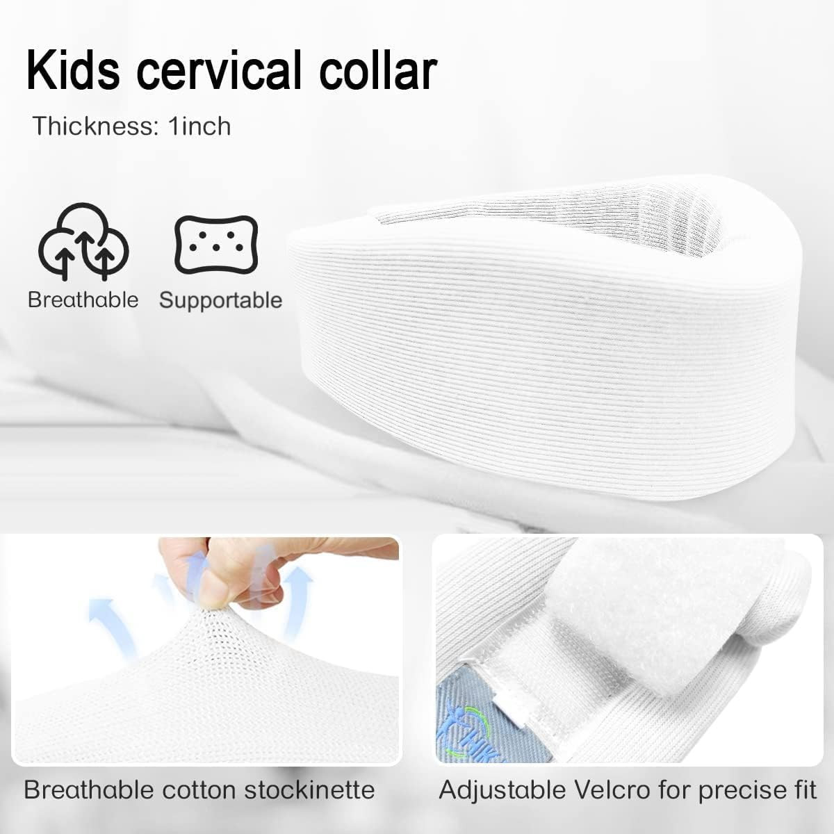 Kids Neck Brace for Neck Pain and Support, Soft Foam Cervical Collar Adjustable