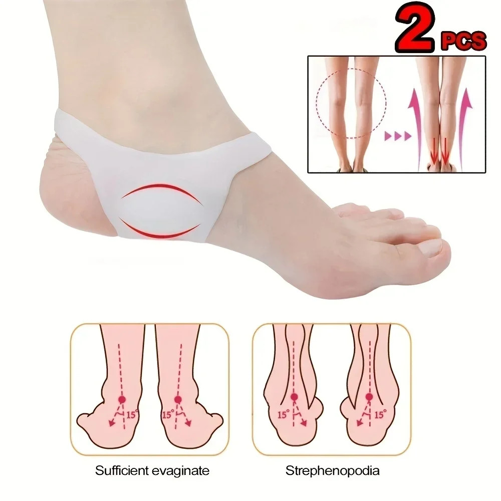 2 Pcs Foot Support Insoles Flatfoot Orthotic Pain Relief Plantar Fasciitis Pad