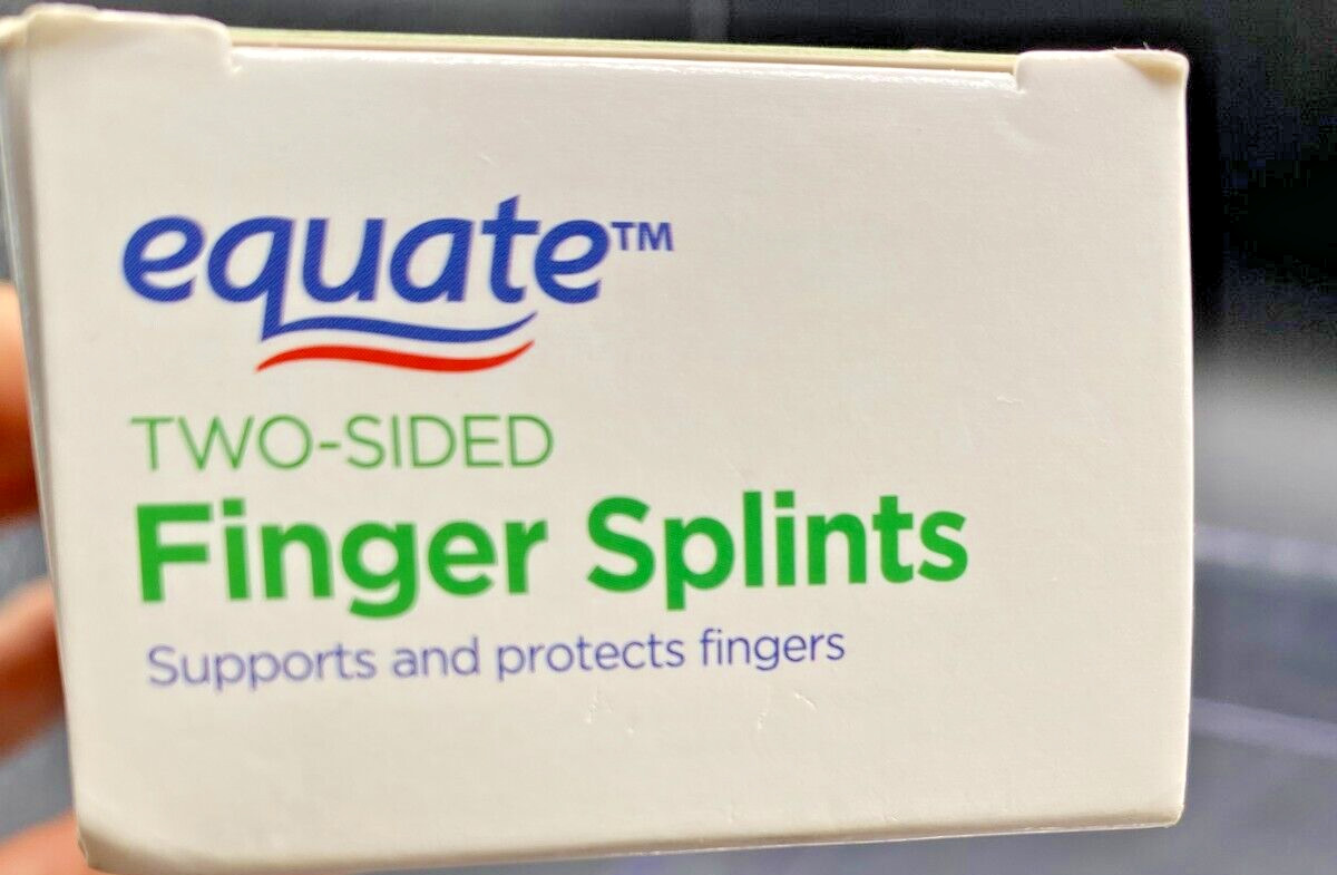 Equate – Two-Sided Finger Splints 1M & 1L- Supports & Protects Fingers.