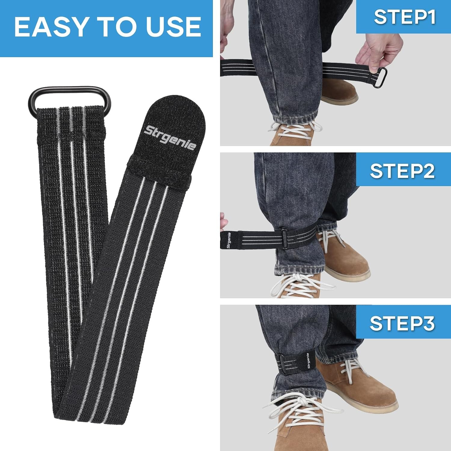 Boot Straps Adjustable Elastic Pant Leg Straps For Biking Fishing Hiking Wading