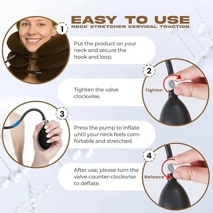 Adjustable Cervical Neck Traction Collar Brace Pain Relief 3 Colors