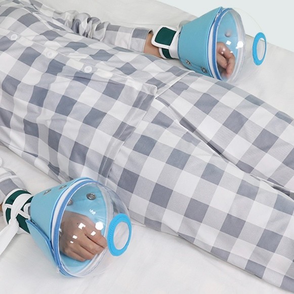 Lantern Restraint Gloves Hemispherical Transparent PVC Wrist Fixation Belt