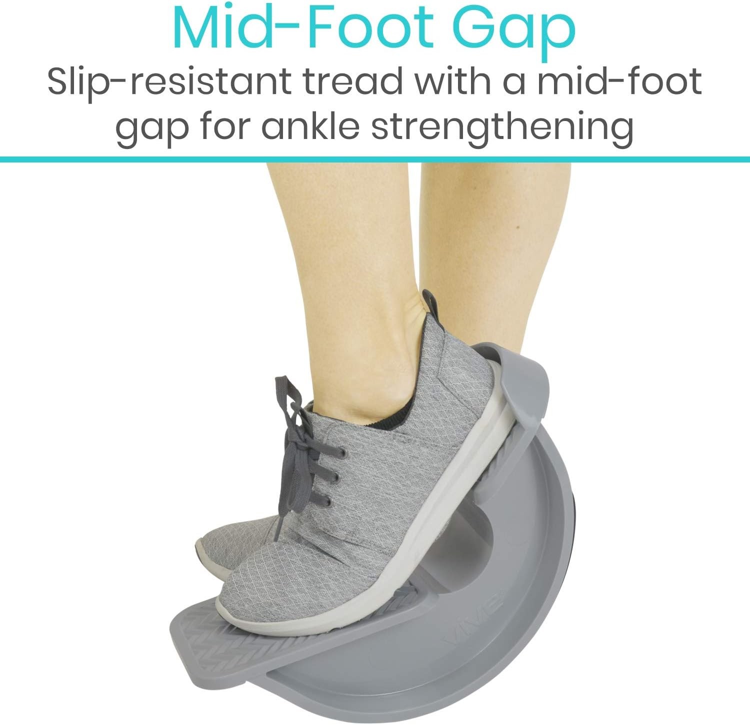 Vive Foot Rocker – Calf Stretcher for Achilles Tendinitis, Standard, Gray