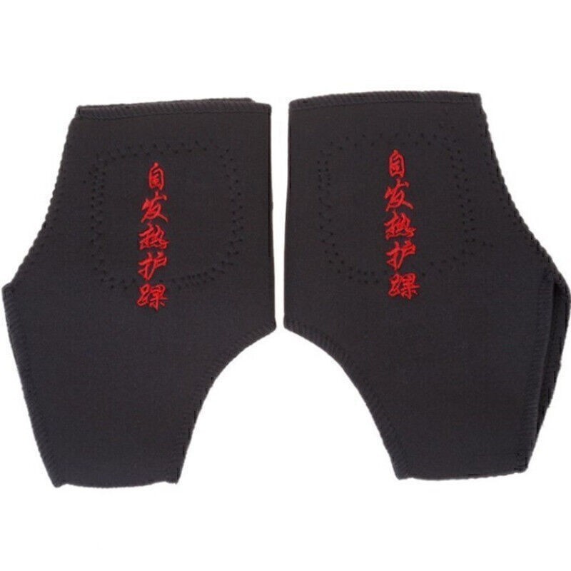 2pcs Self-heating Tourmaline Far Infrared Magnetic Therapy Ankle Support Brace