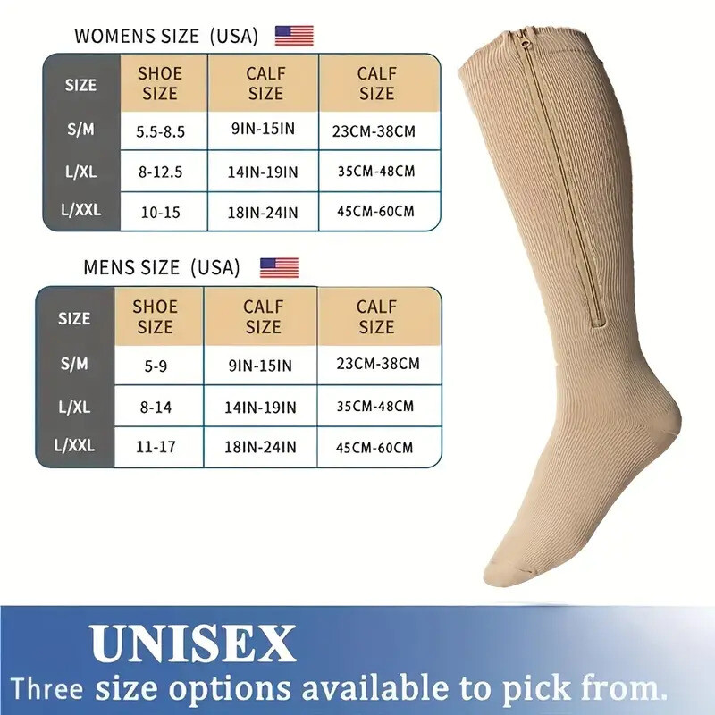 3 PAIR Vital Socks Circulation Recover For Compression Socks 20-30mmHg Men Women