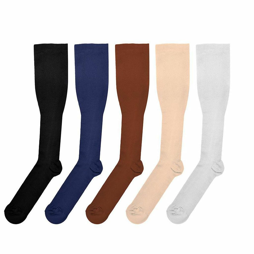 1-5Pairs Compression Socks Pain Relief Calf Leg Foot Support Stocking Men Women