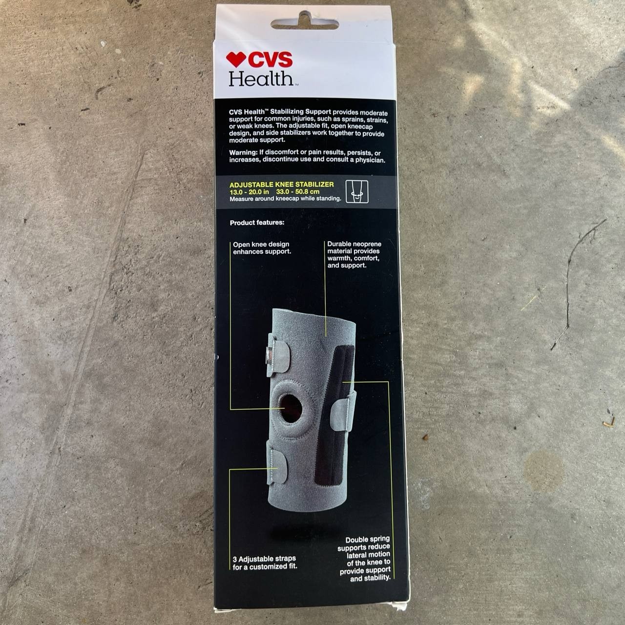 CVS Health Adjustable Stabilizing Knee Support Moderate One Size