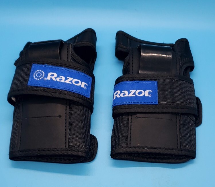 RAZOR Right & Left Hand Wrist Brace Stabilizer 6″ Adjustable Support Black Set