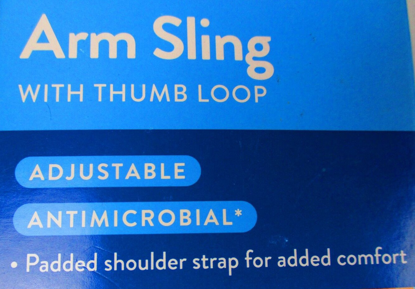 Walgreens Arm Sling w/Thumb Loop One Size Right or Left Adjustable Antimicrobial