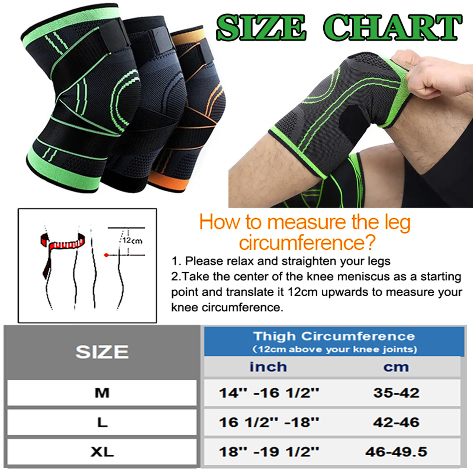 US 1x/2x Circa Knee Savers Sleeve Compression Tendon Brace Arthritis Pain Relief