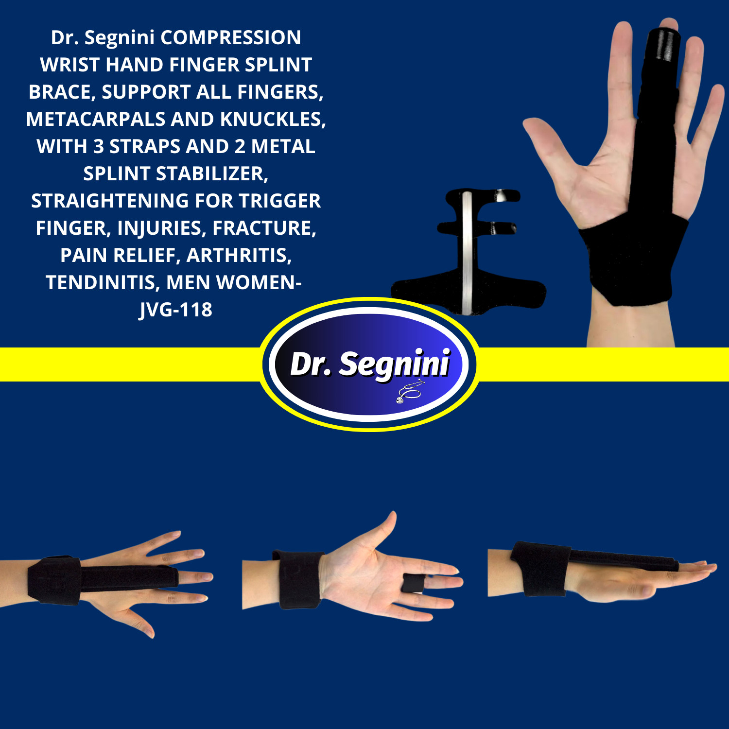 Relief Finger Trigger Splint Brace Straightening Curved Locked Mallet Unisex ⭐✅