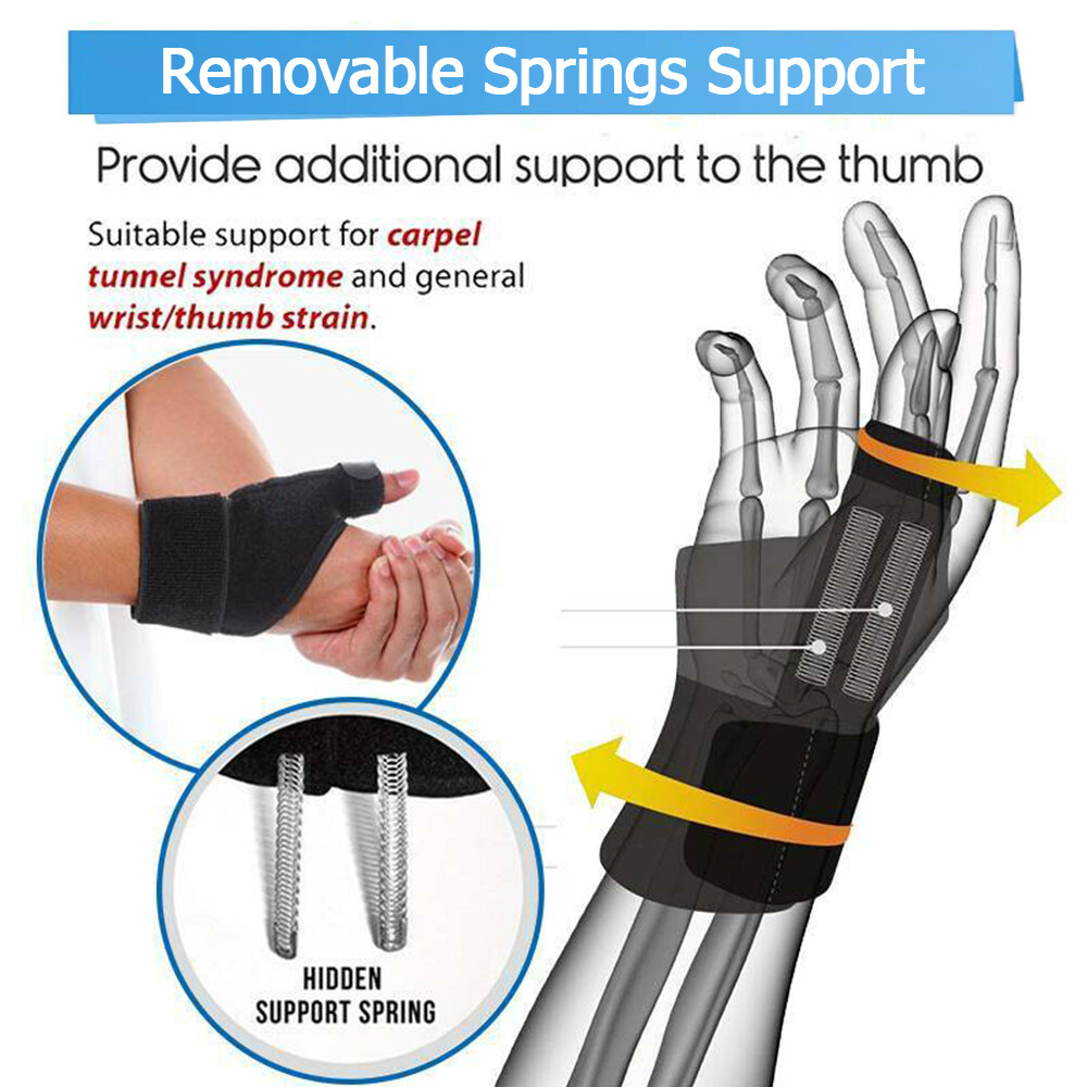 Thumb Wrist Support Brace Compression Gloves Carpal Tunnel Arthritis Sprain Wrap