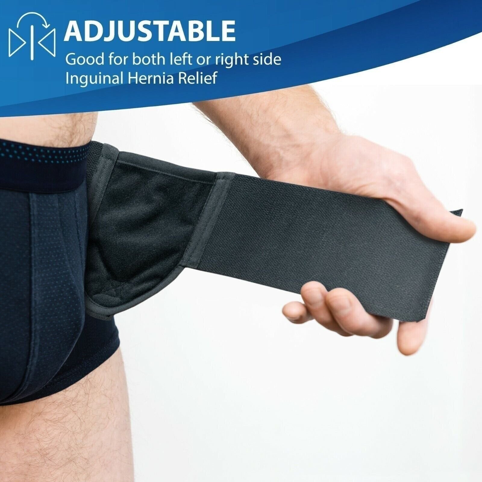 ORTONYX Inguinal Groin Hernia Belt for Men and Women with Removable Compression