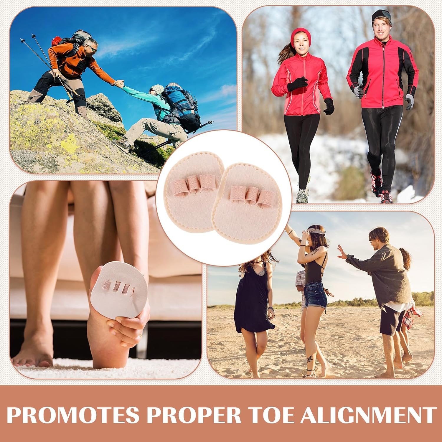 BBTO 2 Pieces Toe Splint Hammer Straightener Corrector with 3…