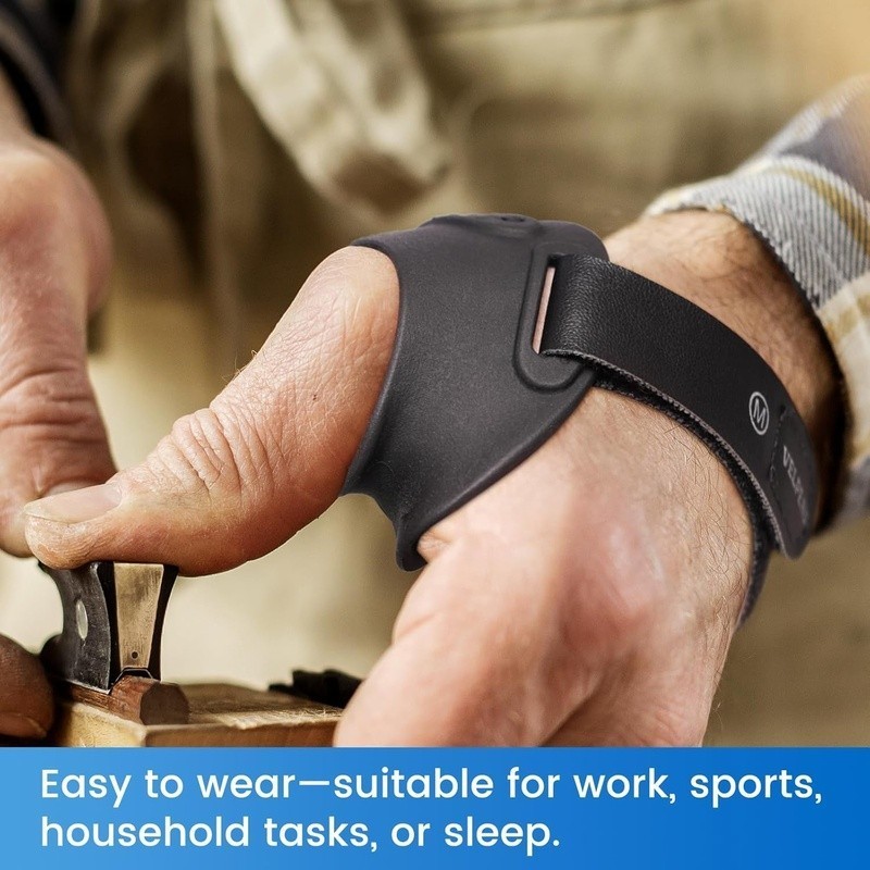 Thumb Brace CMC Joint Pain Relief Silicone Leather Wrist Strap Arthritis Support