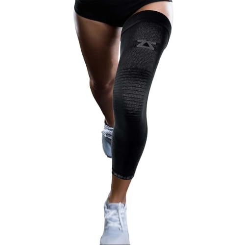 Full Leg Compression Sleeve – Support for Thigh, Knee, Calf X-Large 1 Black