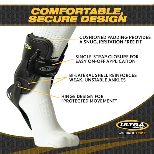 Ankle Support Brace for Chronic Instability – Rigid Shell, Boot-Ready Fit, Comfo