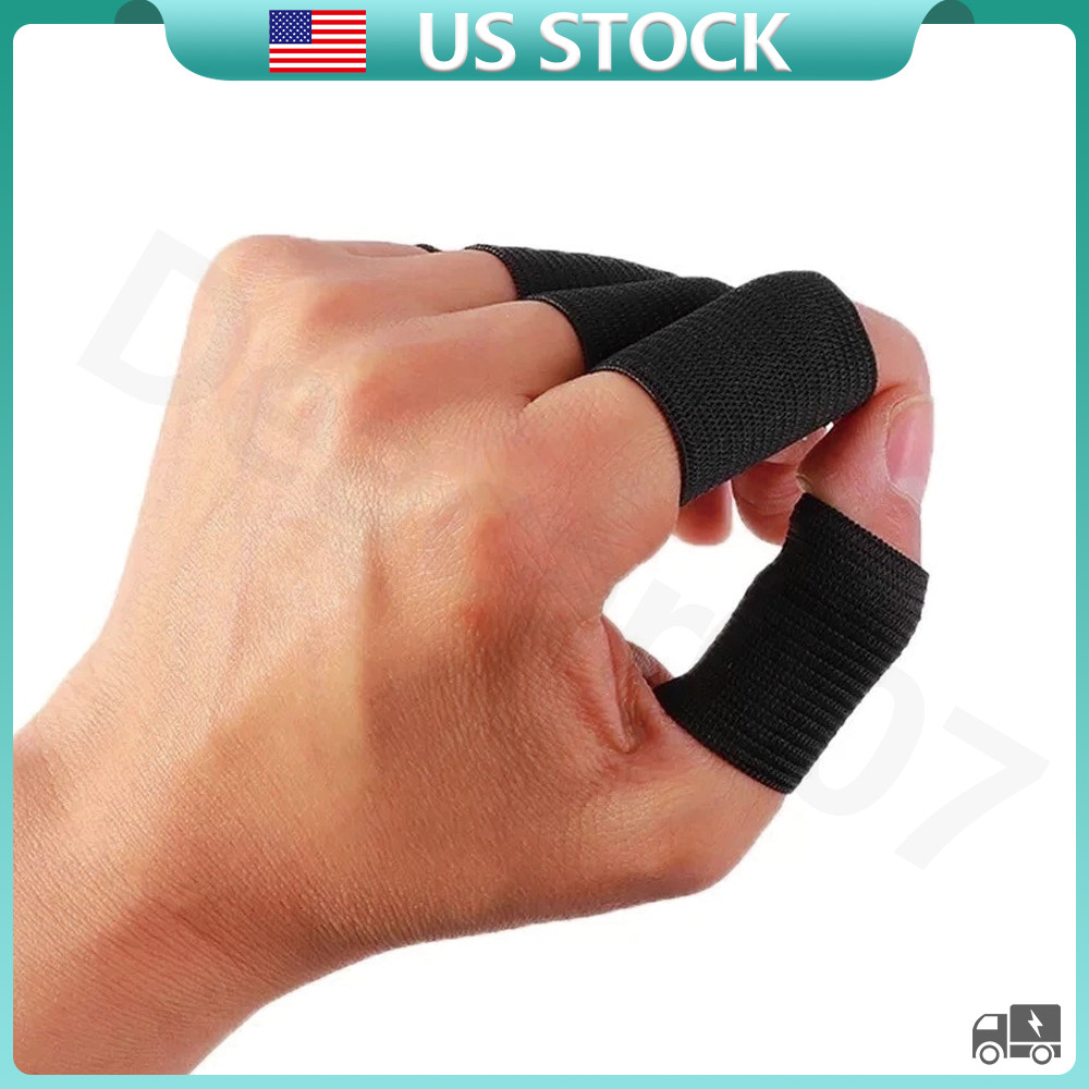10pcs Finger Compression Sleeves Protector Support Pain Management Elastic Fiber