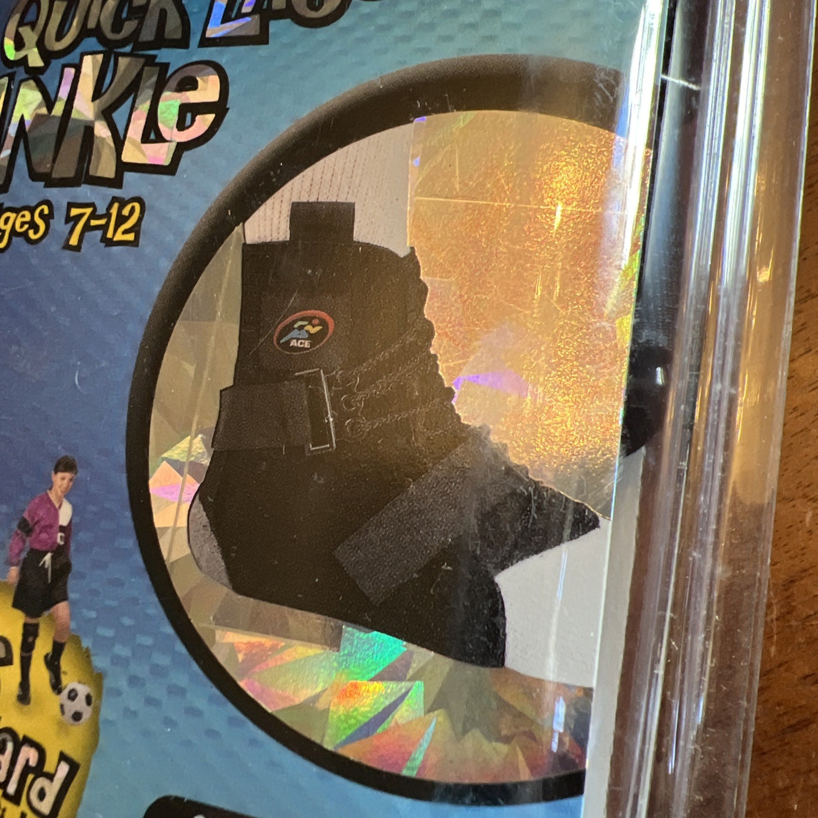 New Ace Adjustable Quick-Lace Ankle Support Black Kids Youth Small/Medium