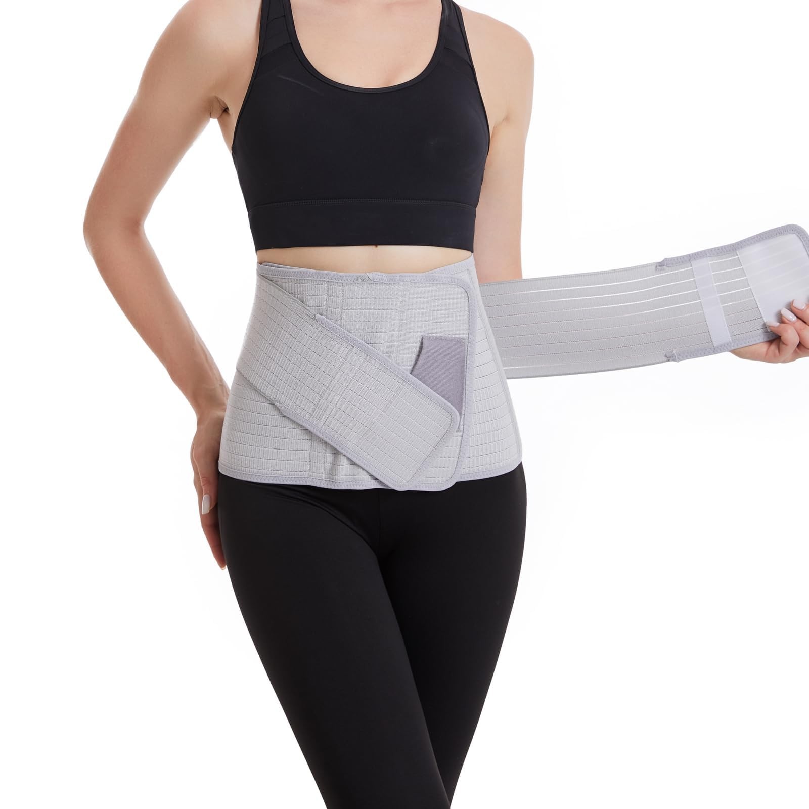Paskyee Postpartum Belly Band, Abdominal Binder Post Surgery Belly Wrap, C Se…