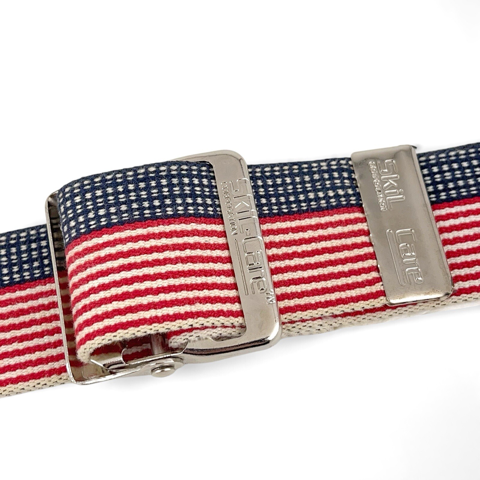 60 inch Skil-Care Rehab Belt – Red White And Blue – With Silver Tone Buckle